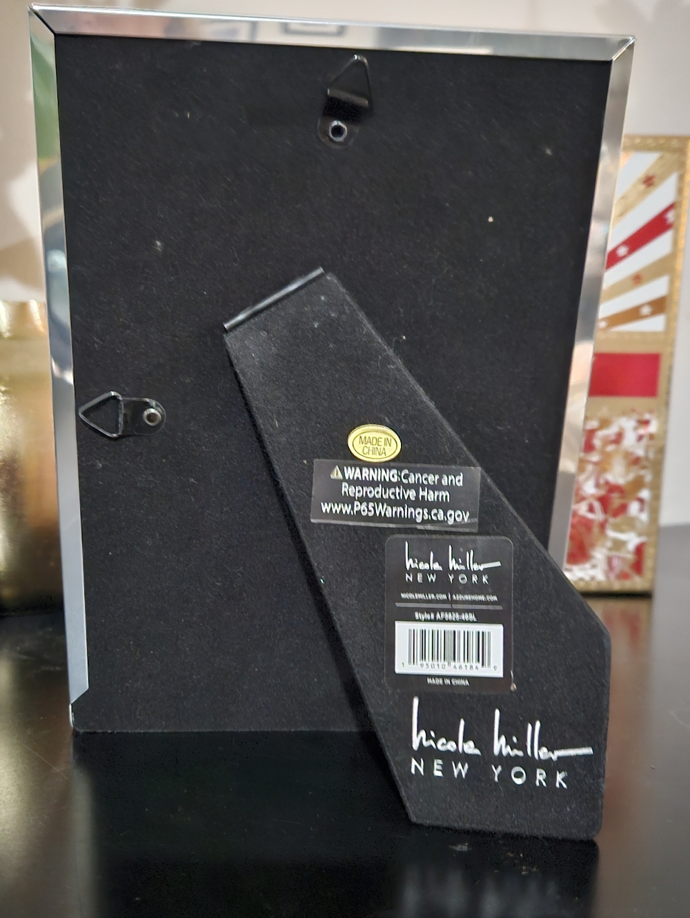 Nicole Miller Gold Glitter Photo Frame, 4x6 - Picture 3 of 6